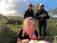 Nerdy Blonde Nubile Pleased Me With A Nice Public Blowie During Our Hike