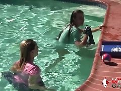 Aften Opal And Kylie Rocket - Poolside Oral Jobs And Lezzy Munching Gets Intense